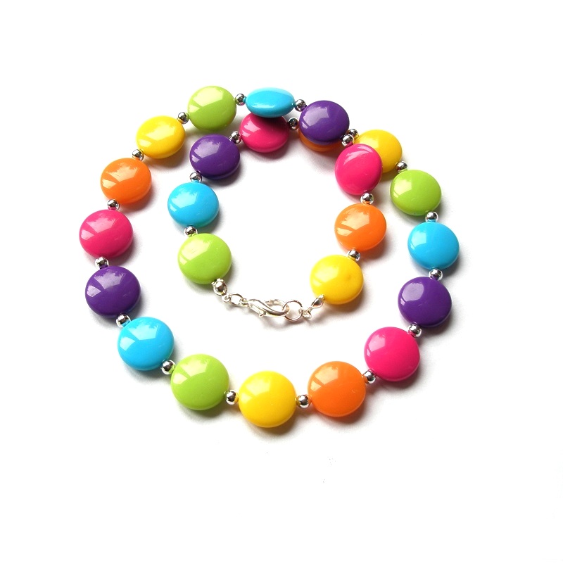 Duhový lentilkový náhrdelník - drobnější proklad