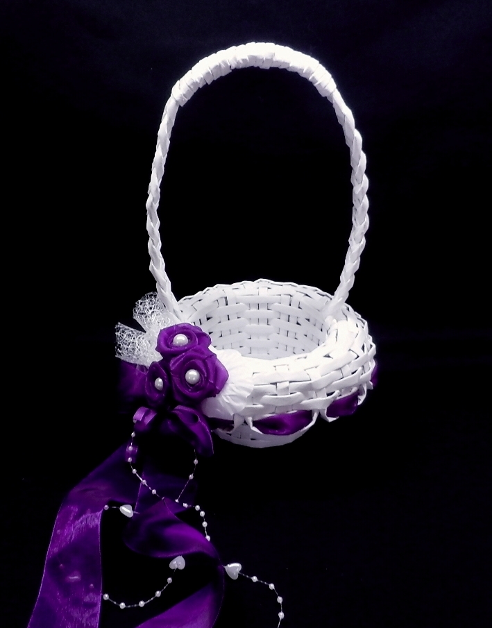 košíček pro družičku-fialová