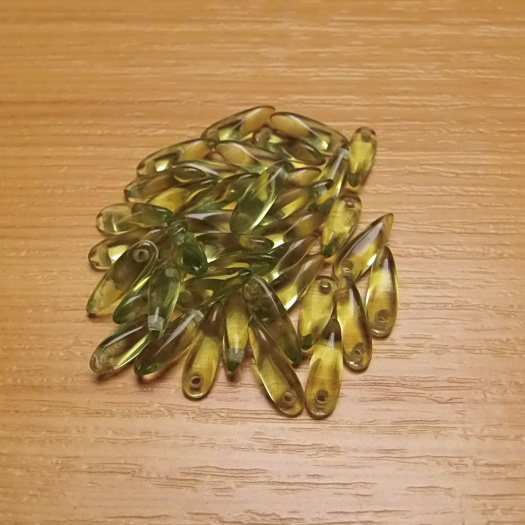 Jazýčky - zelené - 3 x 11 mm