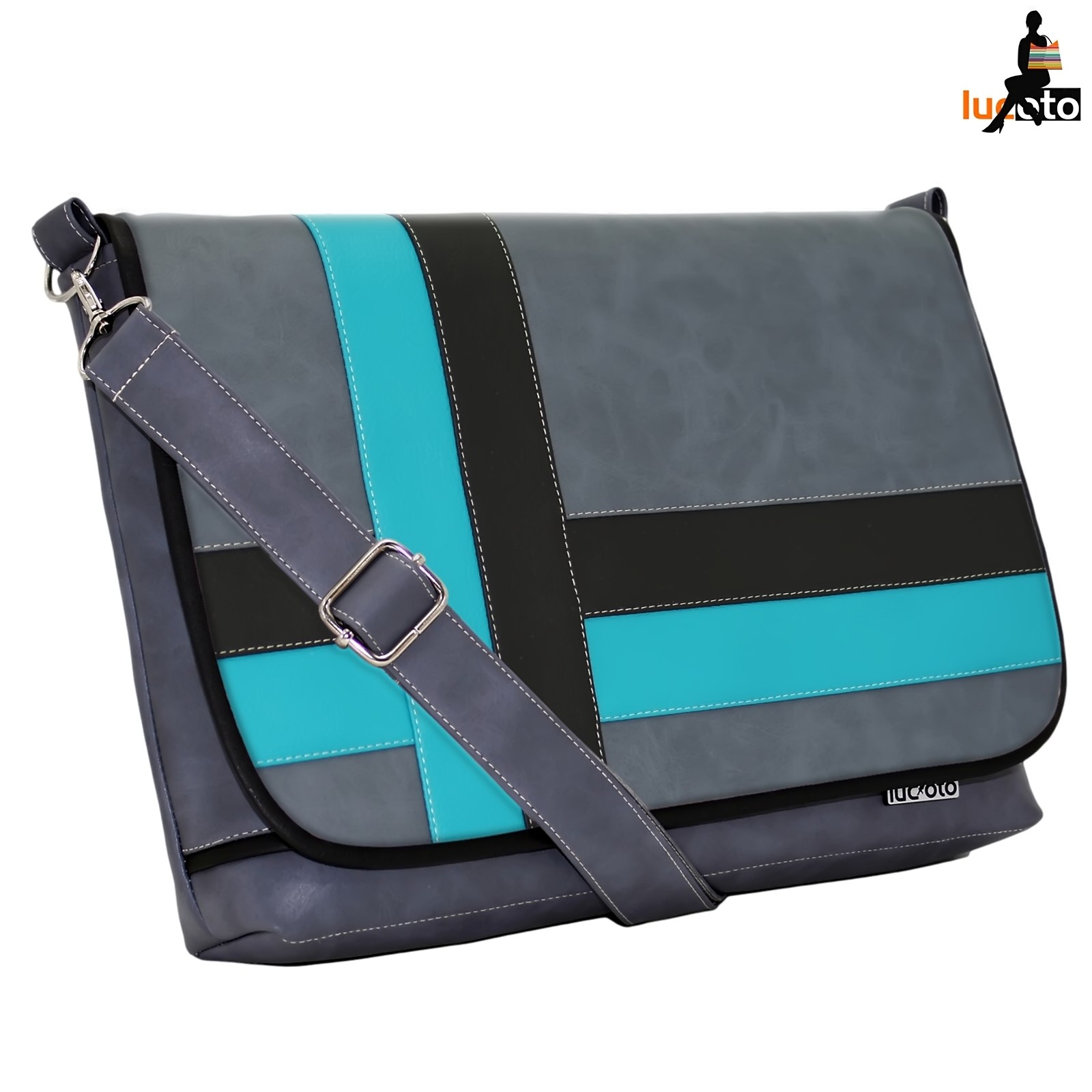 Luci Cross gray and turquoise