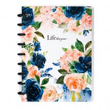 Diář Life Designer Uni 2021 barevný - květinový papírový obal