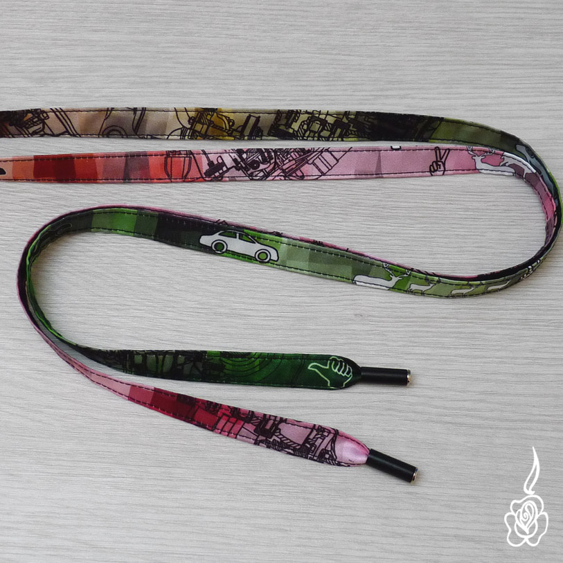 Látkový pásek s potiskem - Auto moto