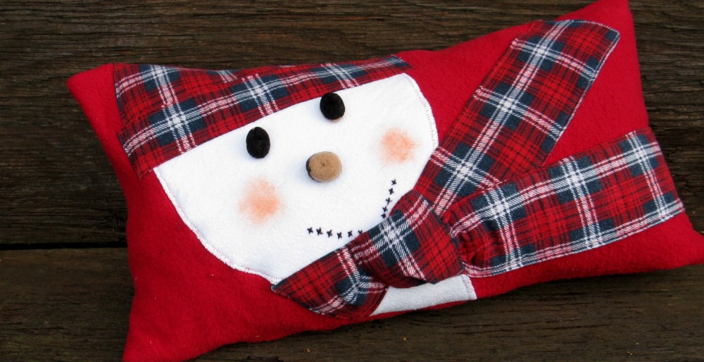 Polštář se sněhulákem