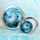 set paví pero - iniciály, jméno, text na přání