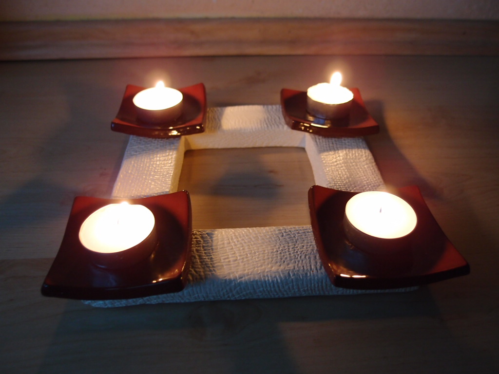 Adventní svícen-čtverhranný