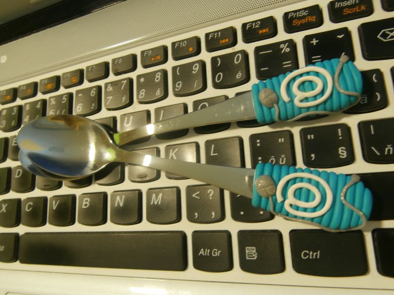 Ajťáci - fimo lžičky