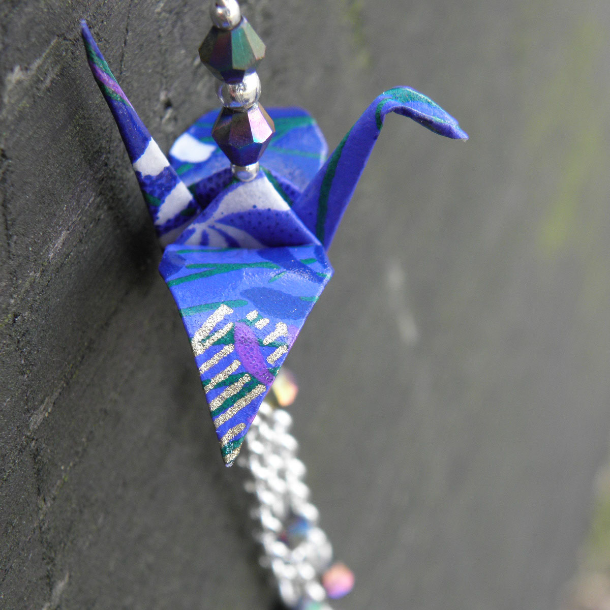  - origami jeřáb - exkluzivní náušnice