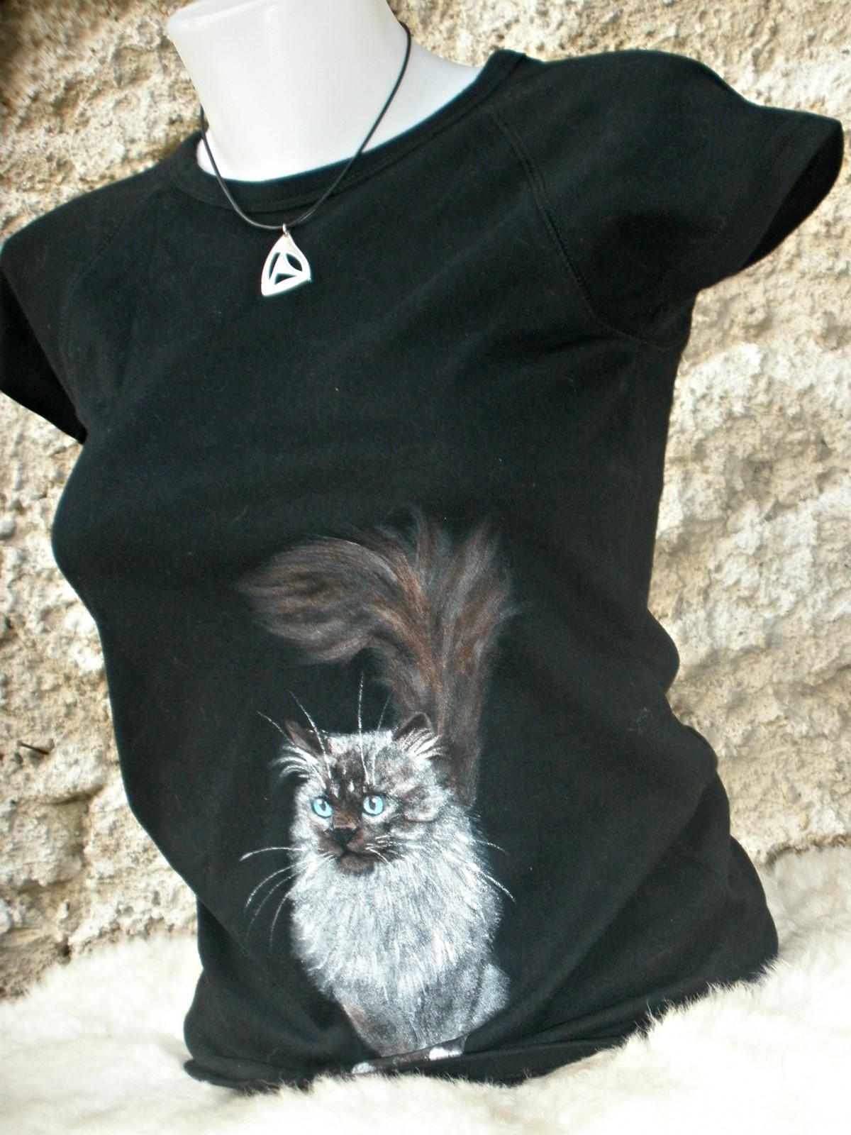 originální ručně malované tričko - ragdoll