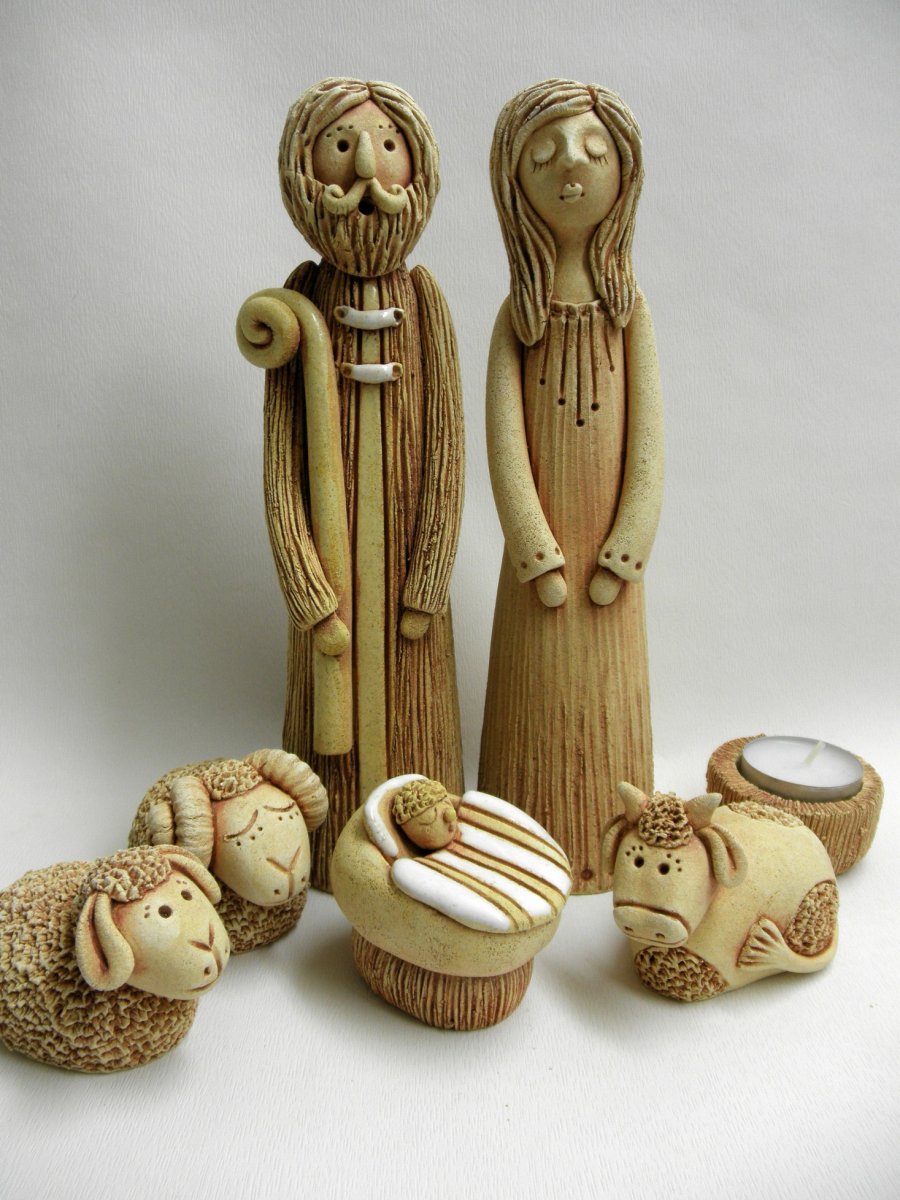 Velký keramický betlém