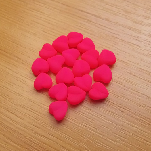 Neonová srdíčka -  8mm - 12 kusů.