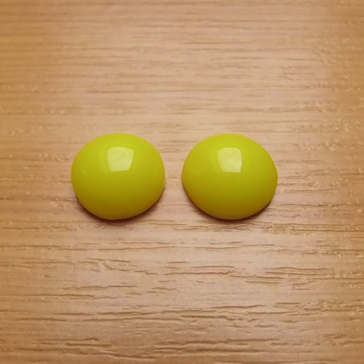 Resinové kabošony - lentilky - 12x5 mm - 2 kusy