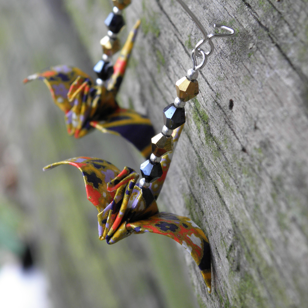 - něžné origami náušnice -