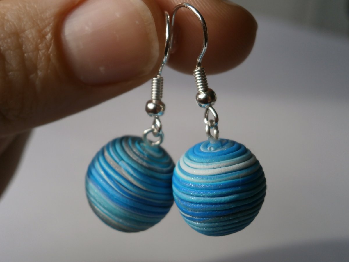 Náušnice modré visací