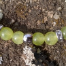 náramek: peridot + ještěrka
