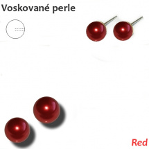 Voskované perle - půldírové - 8 mm 