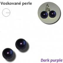 Voskované perle s 1 otvorem - 10 mm - Dark Purple - 2 ks