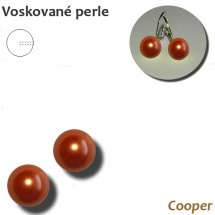 Voskované perle s 1 otvorem - 10 mm - Cooper - 2 ks
