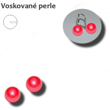 Voskované perle - půldírové - 10 mm - NEONOVÉ