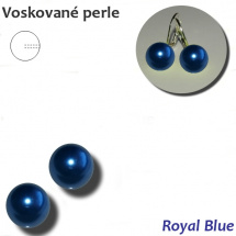 Voskované perle s 1 otvorem - 10 mm - Royal Blue - 2 ks
