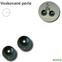 Voskované perle - půldírové - 8 mm 