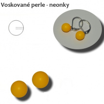Voskované perle - půldírové - 8 mm - NEONKY