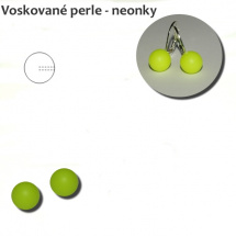 Voskované perle - půldírové - 8 mm - NEONKY