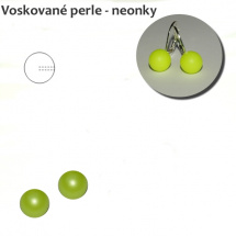 Voskované perle - půldírové - 8 mm - NEONKY