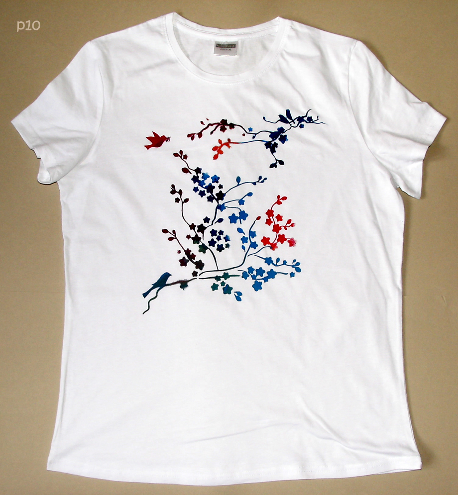 Dámské tričko flowers  M