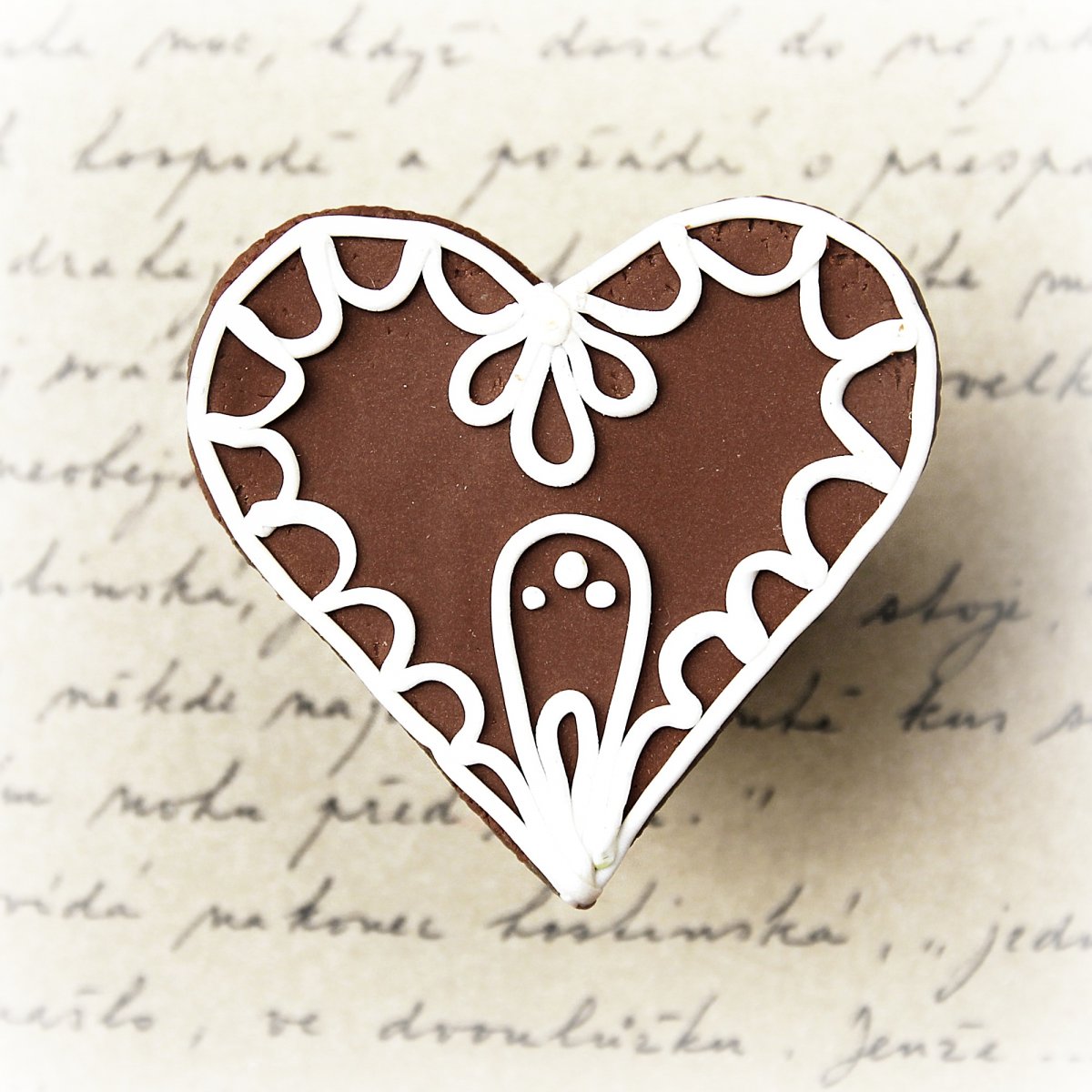 Perníkové srdce brož