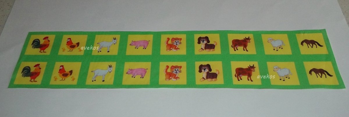 Panel č. 5 na pexeso 72 x 16 cm ( 9 párů )