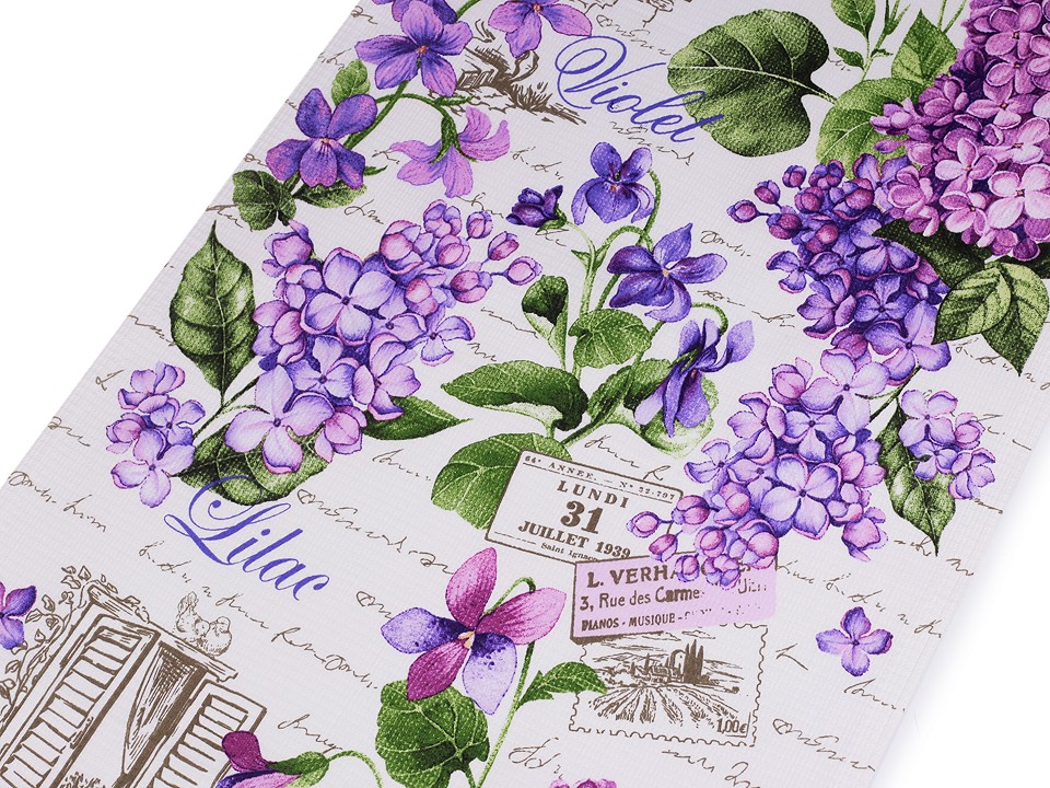 Bavlněné vaflové piké šíře 50 cm (1m) - šeřík