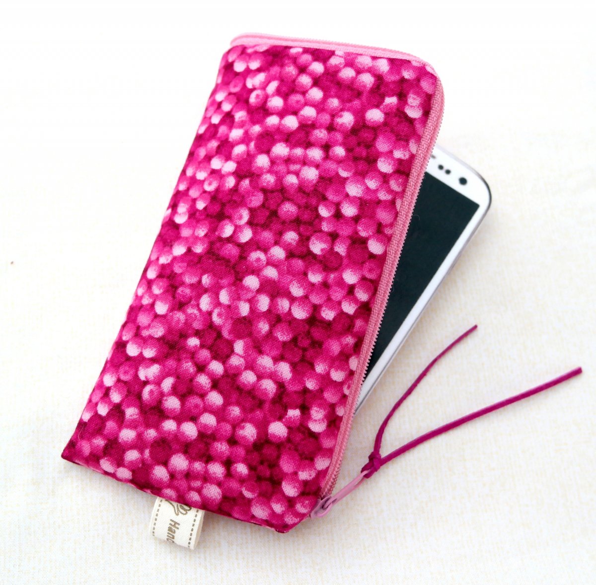 PURPUROVÉ PUNTÍKY -  obal na mobil