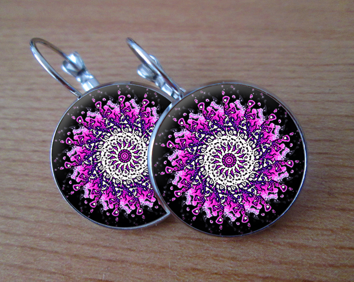 Pinkie glow - Visací náušnice