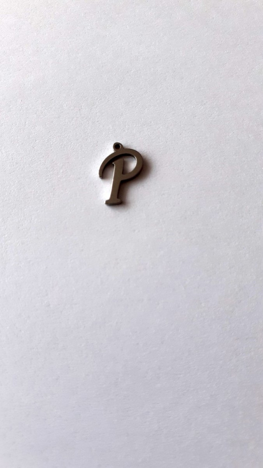 přívěšek - písmeno P 11,5x11mm