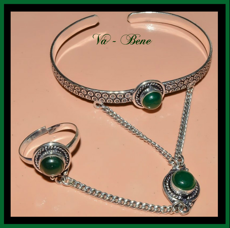 Náramek s prstýnkem stříbro 925