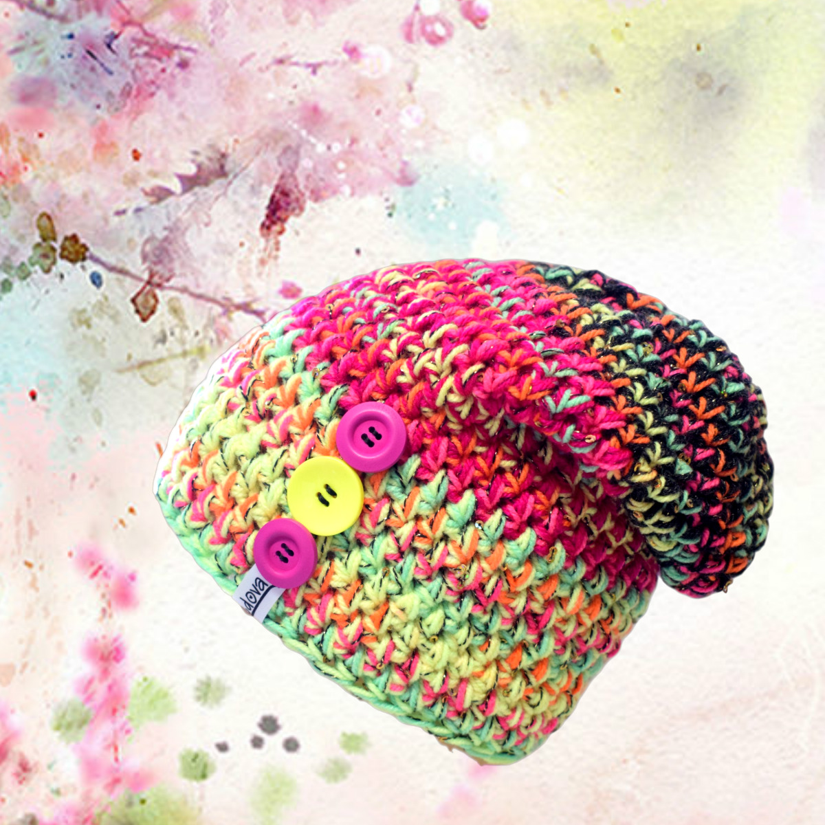 ČEPICE TŘPYTIVÁ S LUREXEM A FLITŘÍKY 1384