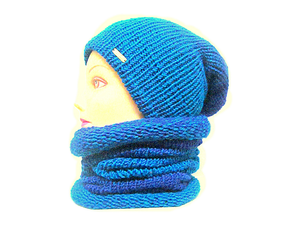 OMBRE SOUPRAVA ČEPICE A NÁKRČNÍKU 25% VLNA