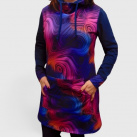 Mikinové šaty s kapucí - duhovky S - XXXL