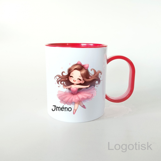 Plastový hrnníček BALETKA - BALERÍNA se jménem