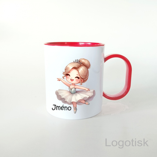 Plastový hrnek BALETKA - BALERÍNA se jménem
