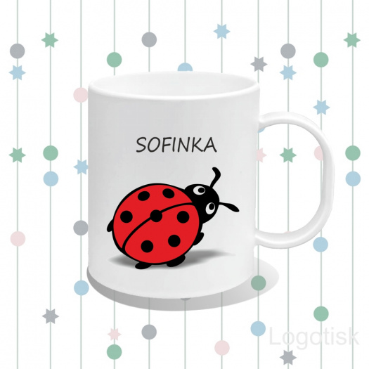 Plastový hrníček pro děti Beruška se jménem