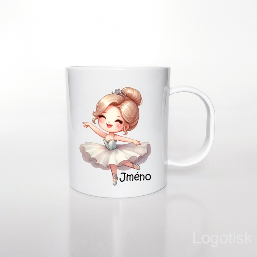 Plastový hrnek BALETKA - BALERÍNA se jménem