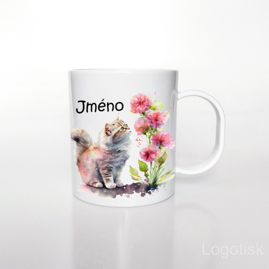 Plastový hrníček pro děti KOTĚ se jménem