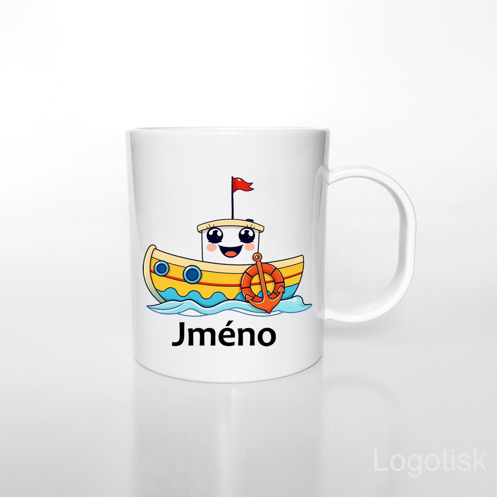 Plastový hrnek LODIČKA se jménem