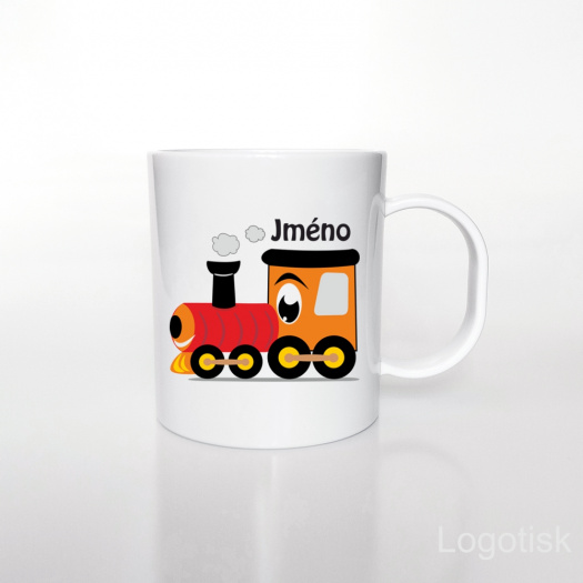 Plastový hrníček pro děti MAŠINKA se jménem