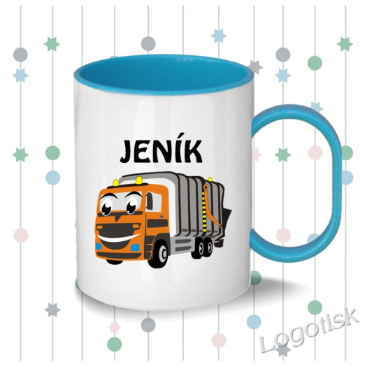 Plastový hrníček pro děti auto Popeláři se jménem
