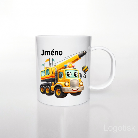 Plastový hrníček pro děti potisk JEŘÁB se jménem