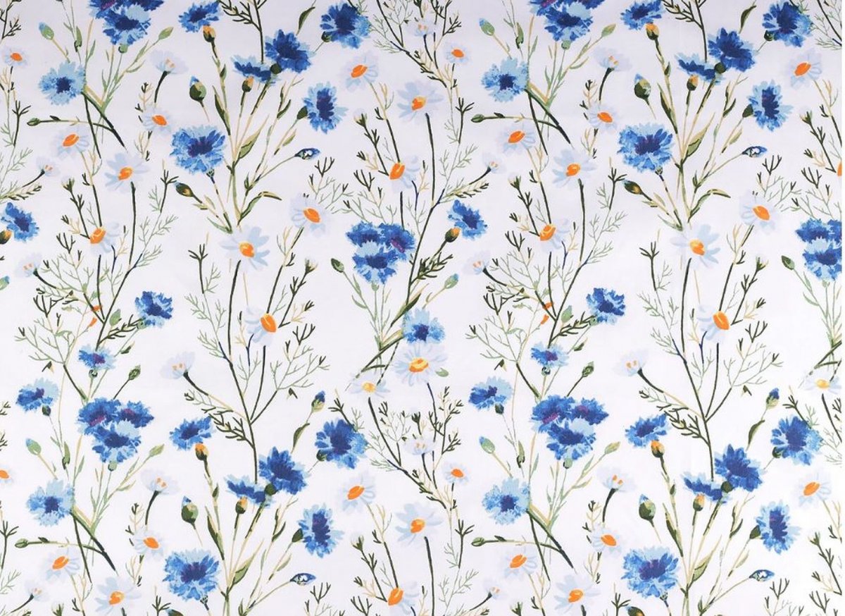 Bavlněné plátno Chrpy a heřmánek