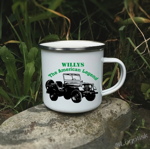 Plechový hrnek military motiv Willys