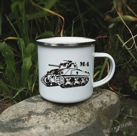 Plechový hrnek military tank Sherman M4